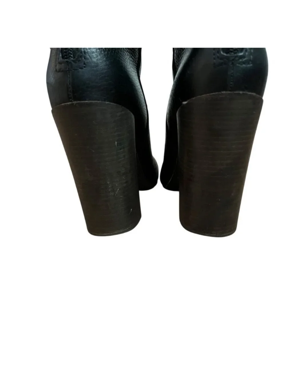 Tory Burch Jenna Black Leather Tall Heeled Boots Women's 9.5
